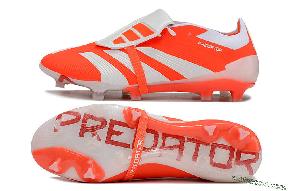 Adidas Predator Elite Foldover Tongue FG Low-Tops Soccer Cleats - Red/White 1