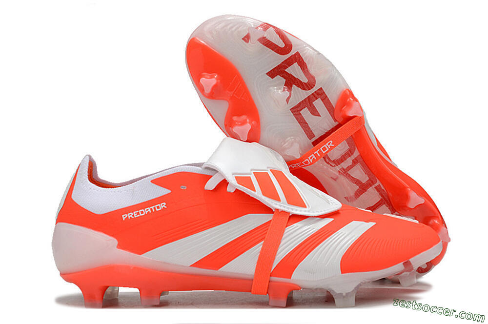 Adidas Predator Elite Foldover Tongue FG Low-Tops Soccer Cleats - Red/White 0
