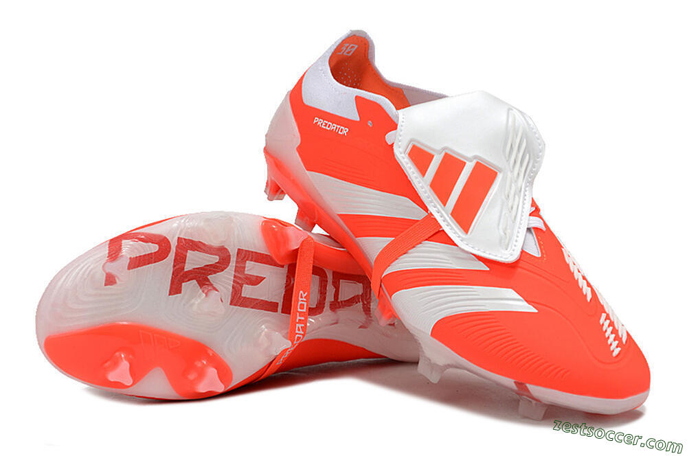 Adidas Predator Elite Foldover Tongue FG Low-Tops Soccer Cleats - Red/White 3