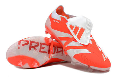 Adidas Predator Elite Foldover Tongue FG Low-Tops Soccer Cleats - Red/White