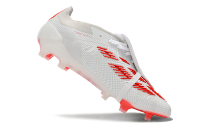 Adidas Predator Elite Foldover Tongue FG Low-Tops Soccer Cleats - Beige/Red/White