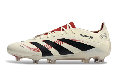 Adidas Predator Elite 2025 Goal Hunter FG Low-Tops Soccer Cleats - Beige/Black/Red