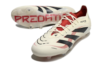 Adidas Predator Elite 2025 Goal Hunter FG Low-Tops Soccer Cleats - Beige/Black/Red