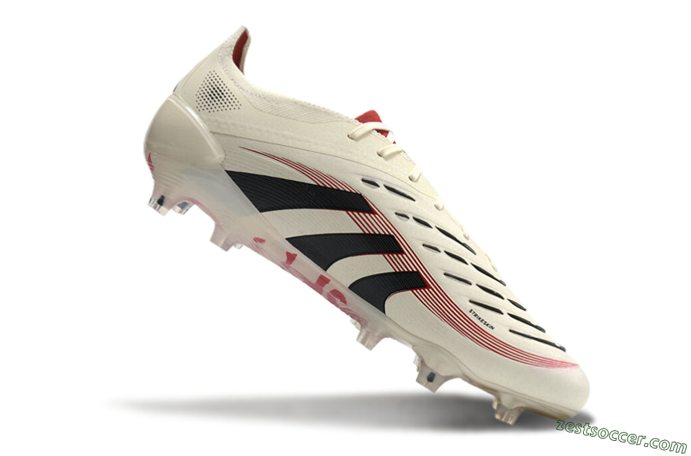 Adidas Predator Elite 2025 Goal Hunter FG Low-Tops Soccer Cleats - Beige/Black/Red 4