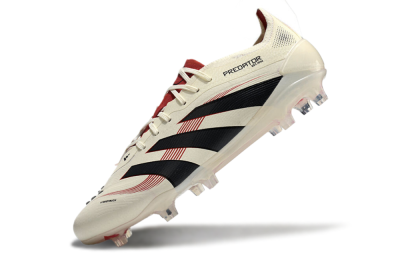 Adidas Predator Elite 2025 Goal Hunter FG Low-Tops Soccer Cleats - Beige/Black/Red