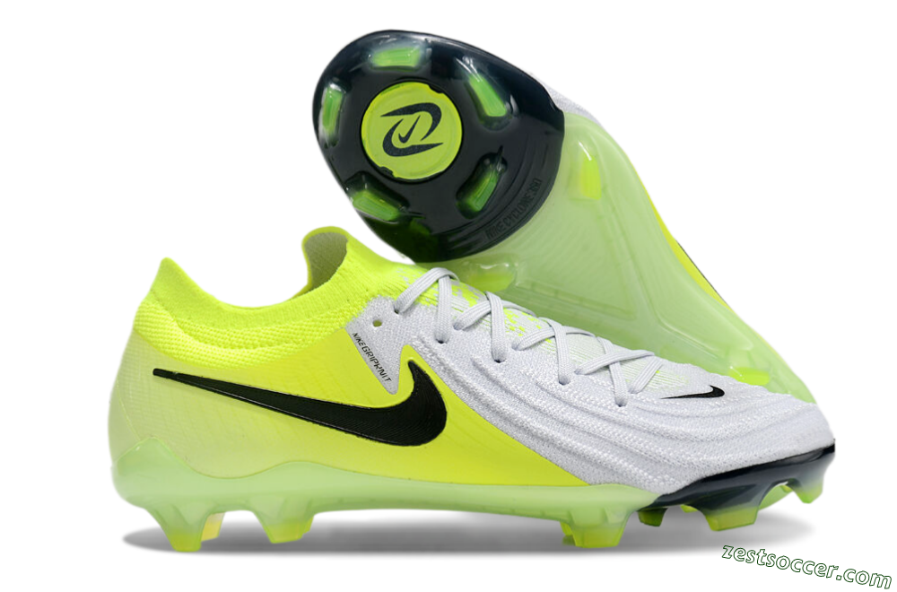 Nike Phantom Luna Elite FG Low-Tops Soccer Cleats - Grey/Yellow/Black 1