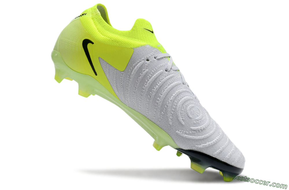 Nike Phantom Luna Elite FG Low-Tops Soccer Cleats - Grey/Yellow/Black 3