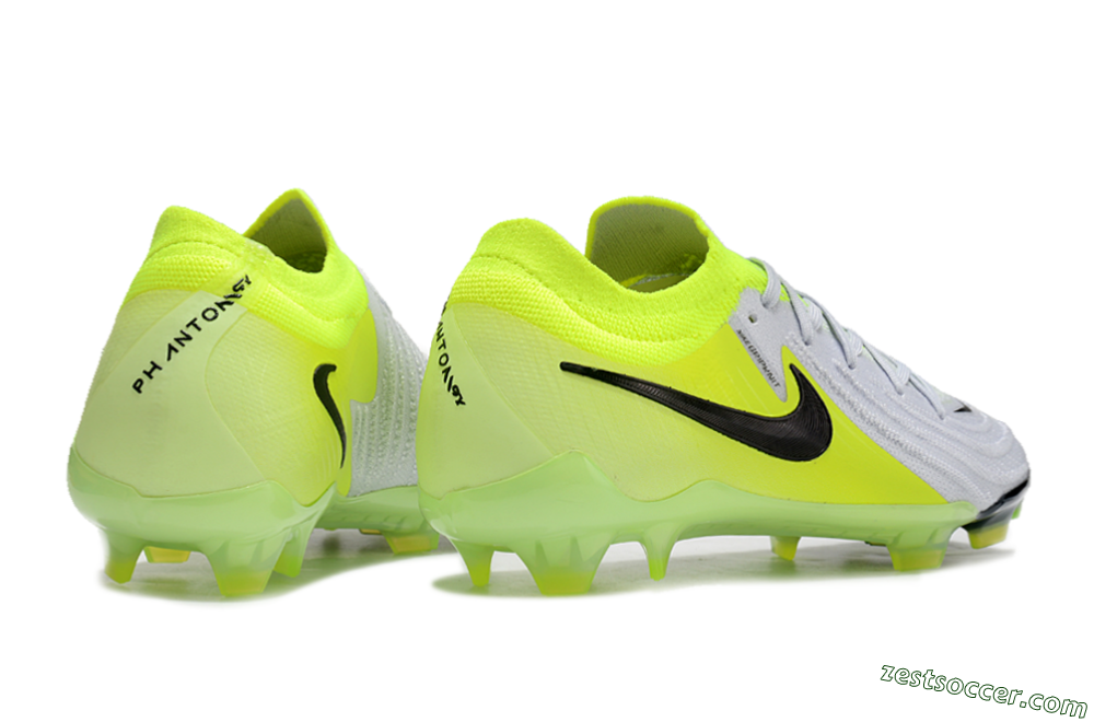 Nike Phantom Luna Elite FG Low-Tops Soccer Cleats - Grey/Yellow/Black 5
