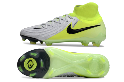 Nike Phantom Luna Elite FG High-Tops Soccer Cleats - Grey/Yellow/Black