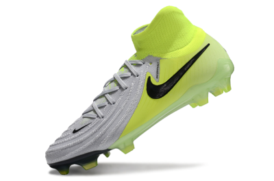 Nike Phantom Luna Elite FG High-Tops Soccer Cleats - Grey/Yellow/Black