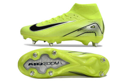 Nike Air Zoom Mercurial Superfly 10 Elite SG High-Tops Soccer Cleats - Yellow/Silver/Black