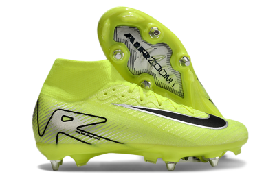 Nike Air Zoom Mercurial Superfly 10 Elite SG High-Tops Soccer Cleats - Yellow/Silver/Black