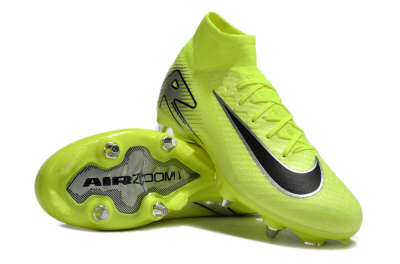 Nike Air Zoom Mercurial Superfly 10 Elite SG High-Tops Soccer Cleats - Yellow/Silver/Black