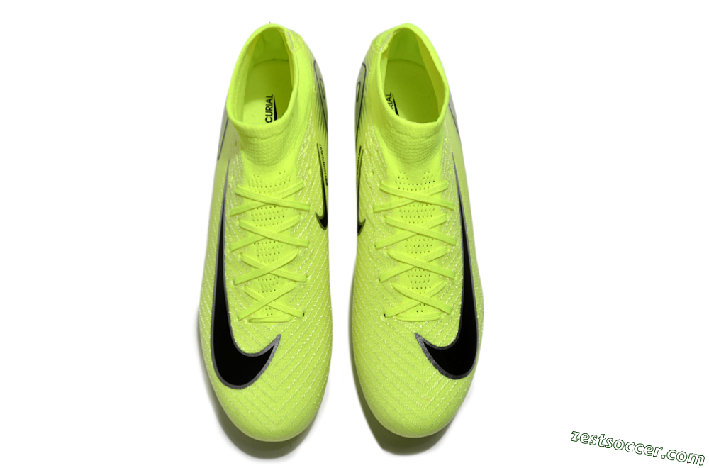 Nike Air Zoom Mercurial Superfly 10 Elite SG High-Tops Soccer Cleats - Yellow/Silver/Black 4