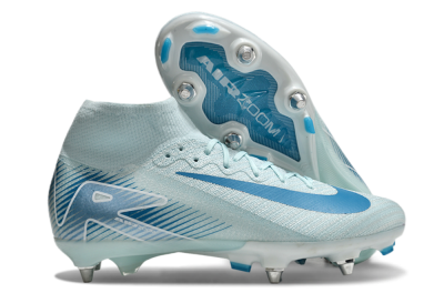 Nike Air Zoom Mercurial Superfly 10 Elite SG High-Tops Soccer Cleats - Jade/Blue/White
