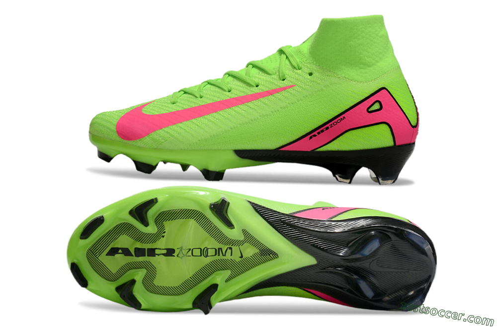 Nike Air Zoom Mercurial Superfly 10 Elite FG High-Tops Soccer Cleats - Yellow/Pink/Black 1