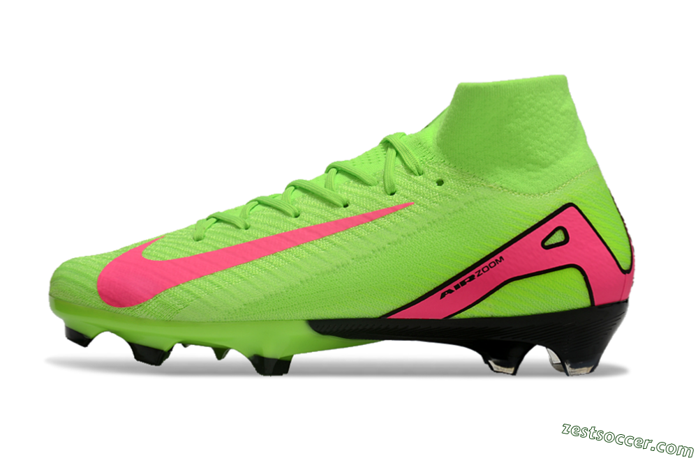 Nike Air Zoom Mercurial Superfly 10 Elite FG High-Tops Soccer Cleats - Yellow/Pink/Black 2