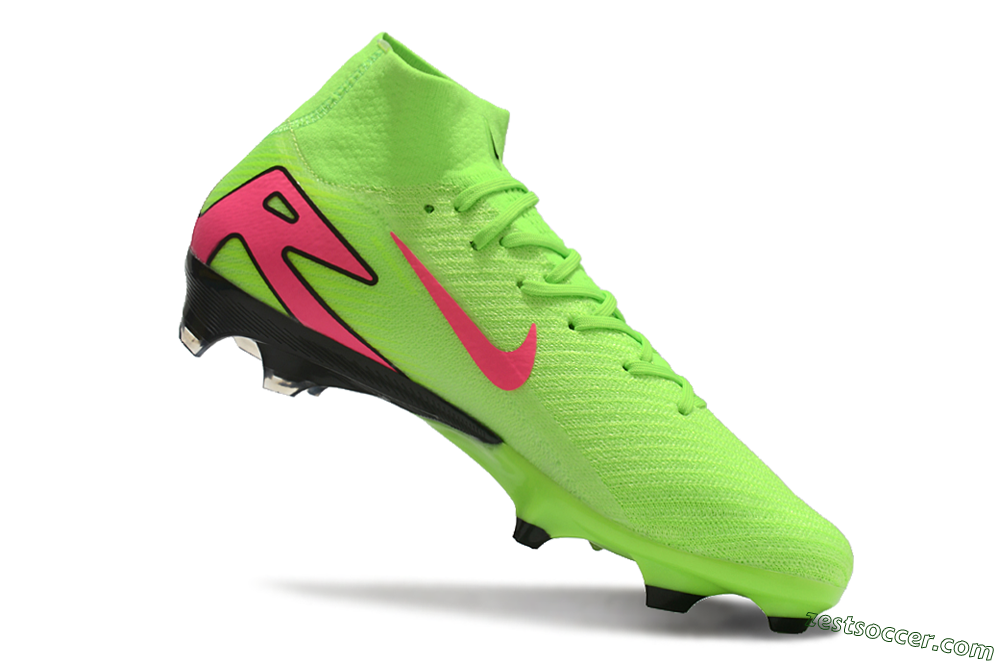 Nike Air Zoom Mercurial Superfly 10 Elite FG High-Tops Soccer Cleats - Yellow/Pink/Black 4