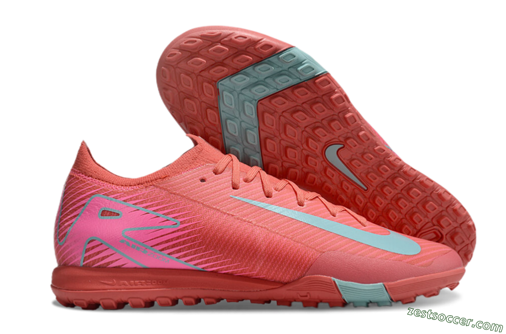 Nike Air Zoom Mercurial Vapor 16 Elite TF Low-Tops Soccer Shoes - Red/Jade/White 0