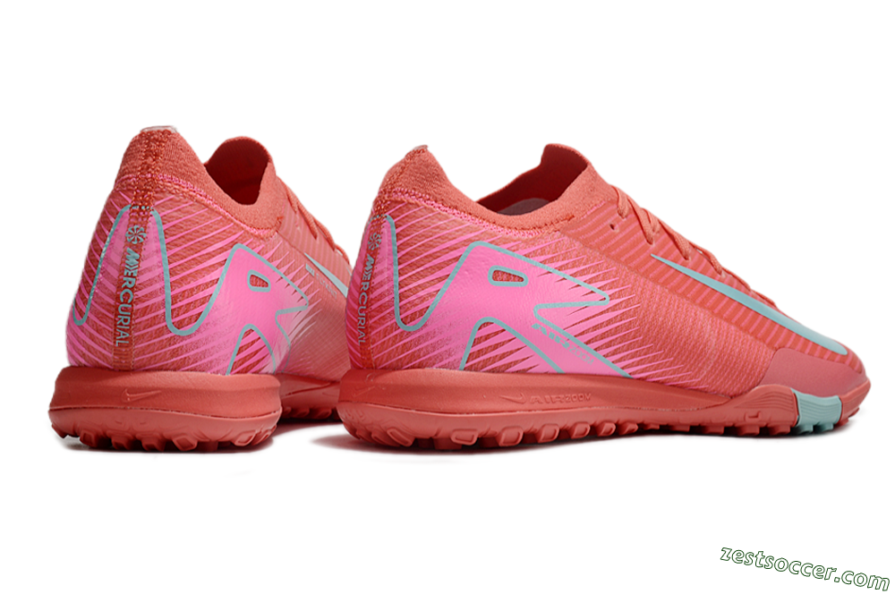 Nike Air Zoom Mercurial Vapor 16 Elite TF Low-Tops Soccer Shoes - Red/Jade/White 6
