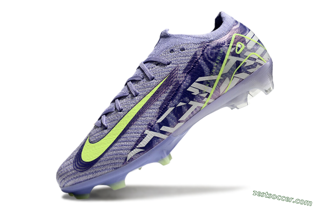 Nike Air Zoom Mercurial Vapor 16 Elite FG Low-Tops Soccer Cleats - Purple/Yellow/White 4