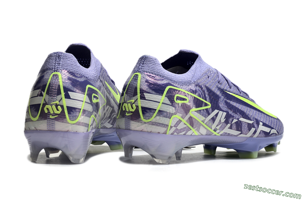 Nike Air Zoom Mercurial Vapor 16 Elite FG Low-Tops Soccer Cleats - Purple/Yellow/White 5