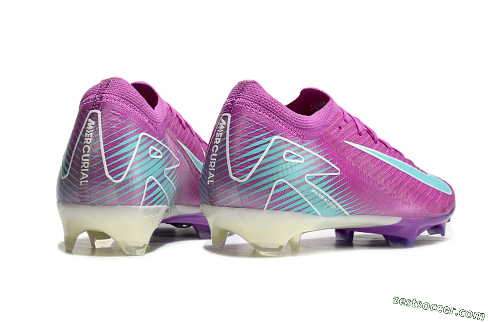 Nike Air Zoom Mercurial Vapor 16 Elite FG Low-Tops Soccer Cleats - Purple/Mint 6