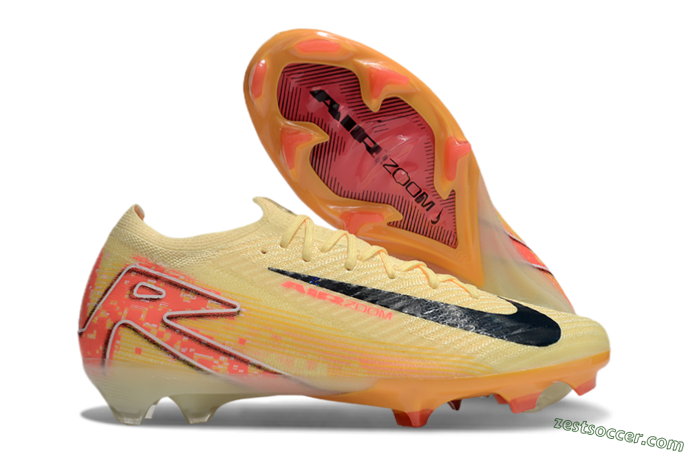 Nike Air Zoom Mercurial Vapor 16 Elite FG Low-Tops Soccer Cleats - Yellow/Black/Pink 0