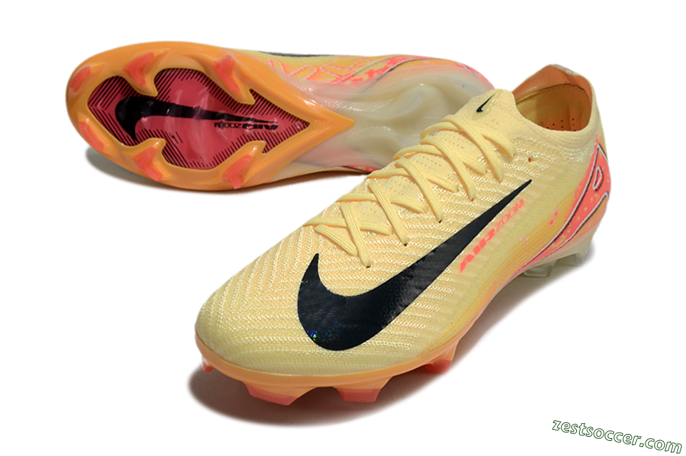 Nike Air Zoom Mercurial Vapor 16 Elite FG Low-Tops Soccer Cleats - Yellow/Black/Pink 3