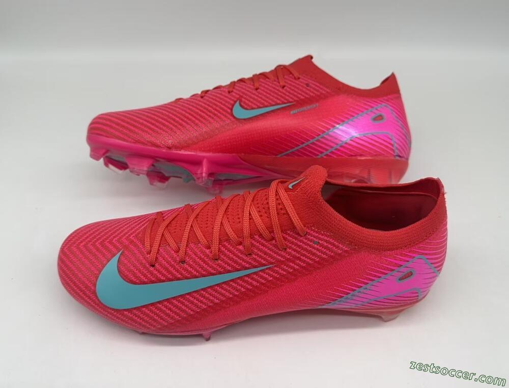 Nike Air Zoom Mercurial Vapor 16 Elite FG Low-Tops Soccer Cleats - Red/Jade/White