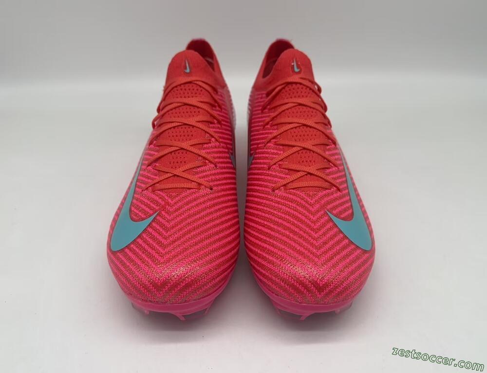 Nike Air Zoom Mercurial Vapor 16 Elite FG Low-Tops Soccer Cleats - Red/Jade/White