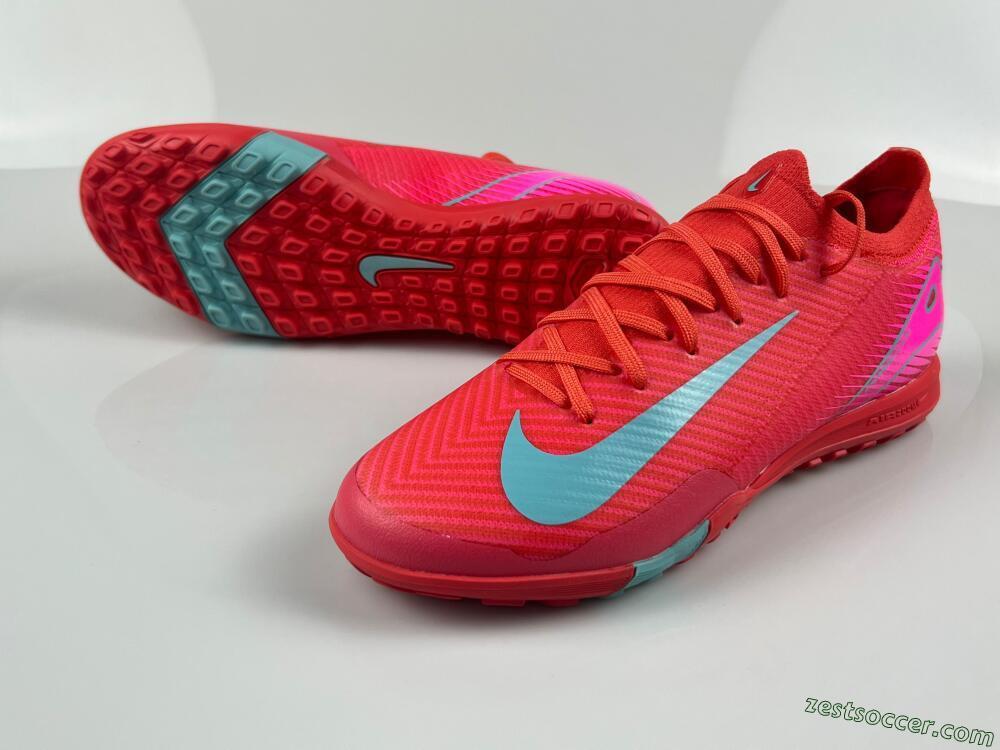 Nike Air Zoom Mercurial Vapor 16 Elite TF Low-Tops Soccer Shoes - Red/Jade/White