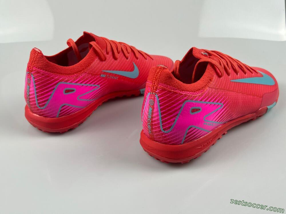 Nike Air Zoom Mercurial Vapor 16 Elite TF Low-Tops Soccer Shoes - Red/Jade/White