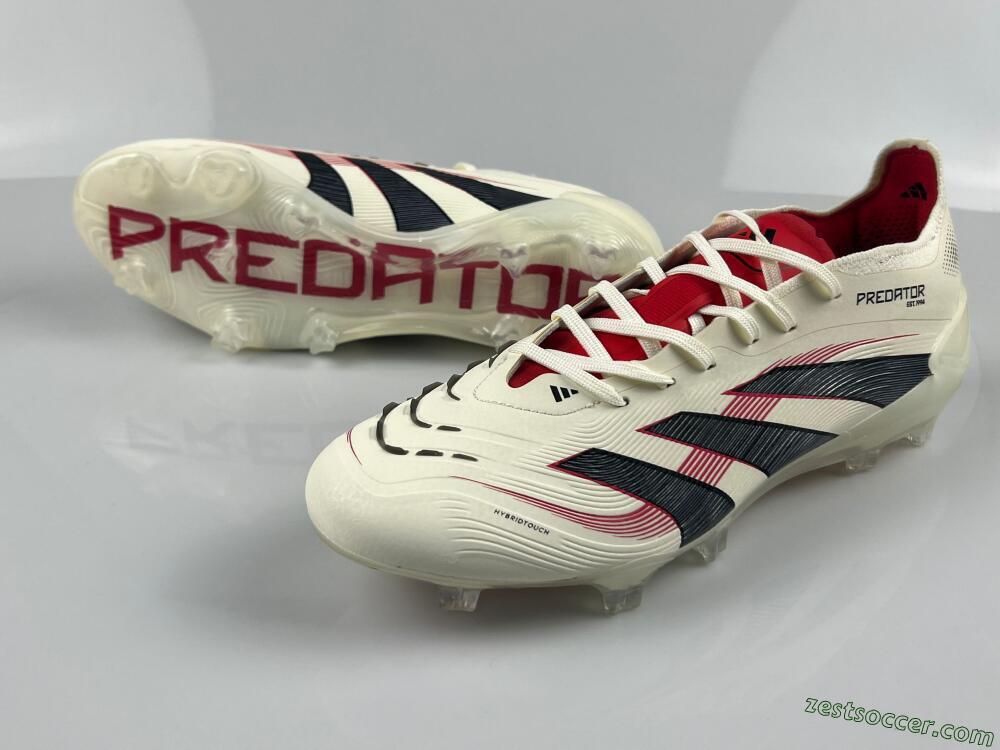 Adidas Predator Elite 2025 Goal Hunter FG Low-Tops Soccer Cleats - Beige/Black/Red