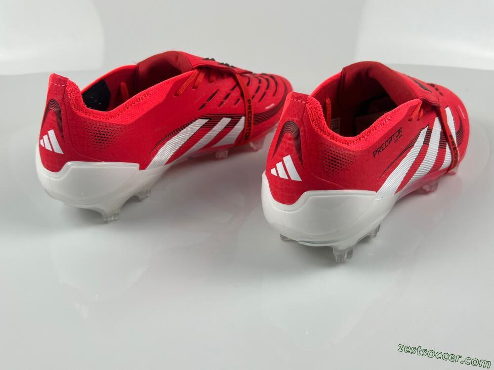 Adidas Predator Elite Foldover Tongue 2025 Pure Victory FG Low-Tops Soccer Cleats - Lucid Red/White/Black