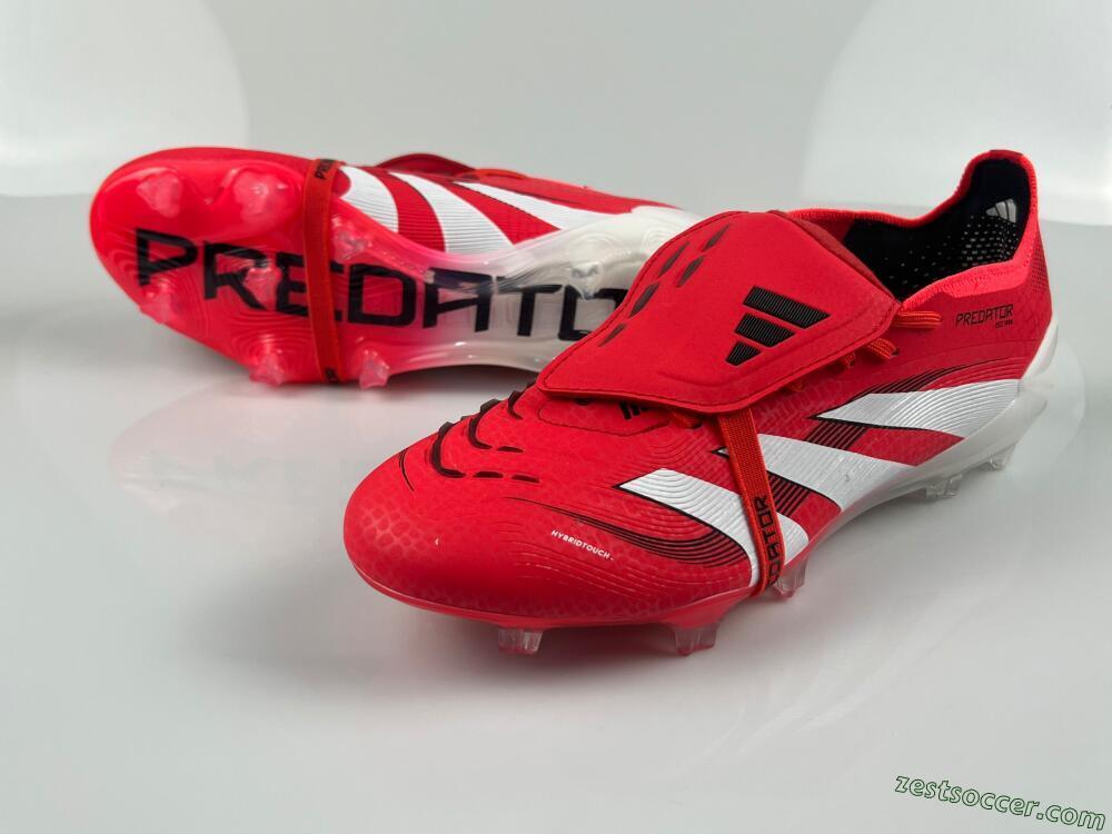 Adidas Predator Elite Foldover Tongue 2025 Pure Victory FG Low-Tops Soccer Cleats - Lucid Red/White/Black