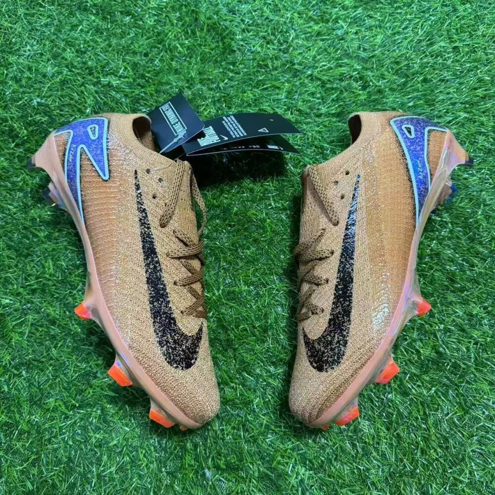Nike Air Zoom Mercurial Vapor 16 Elite FG Low-Tops Soccer Cleats - Gold/Blue/White