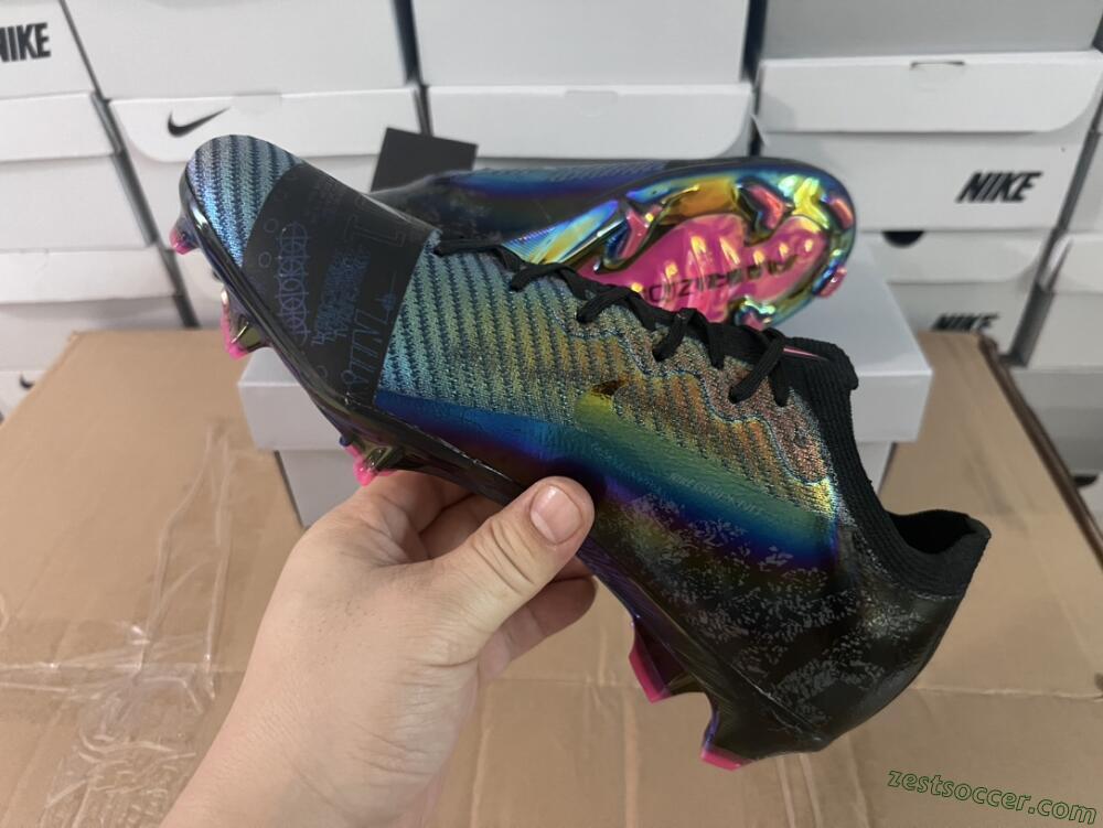 Nike Air Zoom Mercurial Vapor 15 Elite FG Low-Tops Soccer Cleats - Blue/Black/Gold