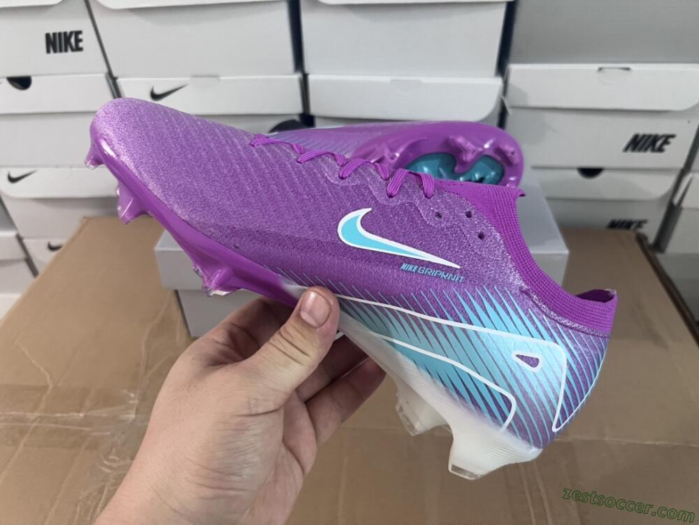 Nike Air Zoom Mercurial Vapor 16 Elite FG Low-Tops Soccer Cleats - Purple/Mint