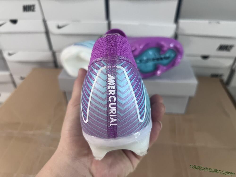 Nike Air Zoom Mercurial Vapor 16 Elite FG Low-Tops Soccer Cleats - Purple/Mint