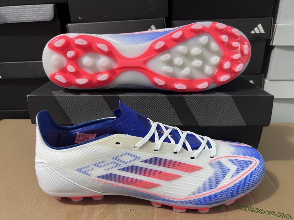 Adidas F50 Elite MG Low-Tops Soccer Cleats - White/Blue/Red