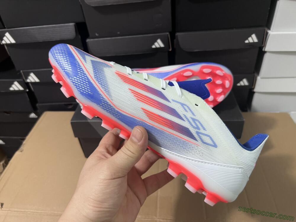 Adidas F50 Elite MG Low-Tops Soccer Cleats - White/Blue/Red