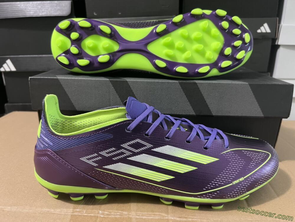 Adidas F50 Elite MG Low-Tops Soccer Cleats - Purple/Yellow