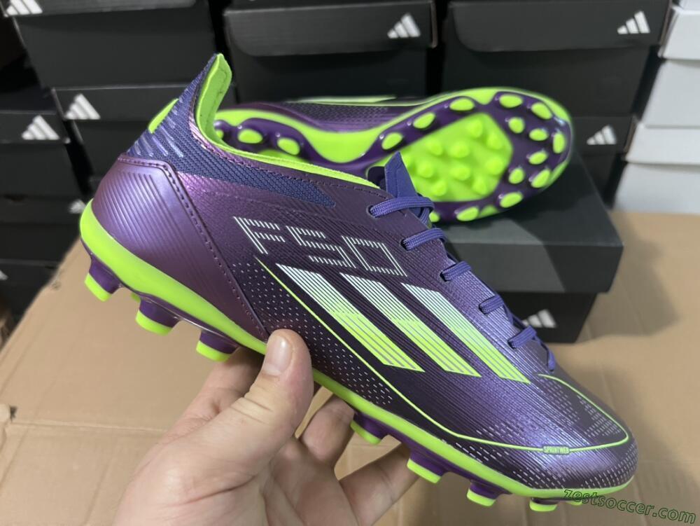 Adidas F50 Elite MG Low-Tops Soccer Cleats - Purple/Yellow