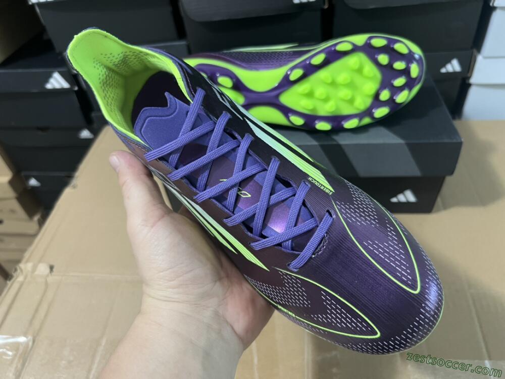 Adidas F50 Elite MG Low-Tops Soccer Cleats - Purple/Yellow