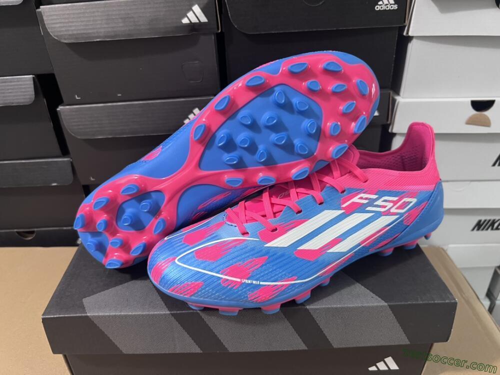 Adidas F50 Elite MG Low-Tops Soccer Cleats - Blue/White/Red