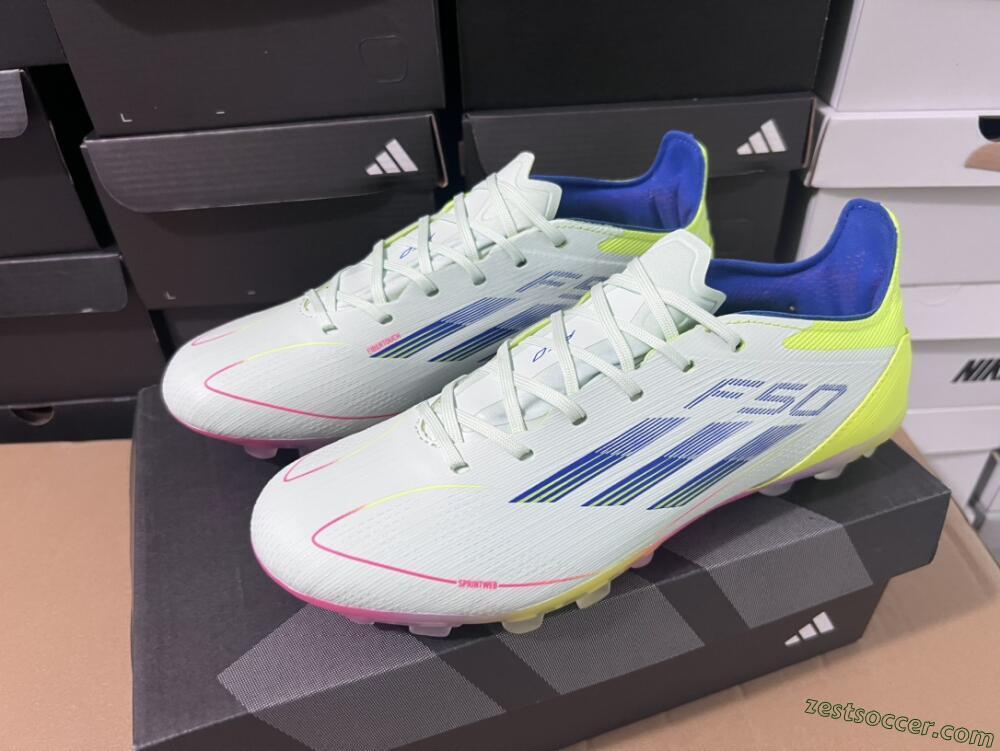 Adidas F50 Elite MG Low-Tops Soccer Cleats - Jade/Blue/Yellow