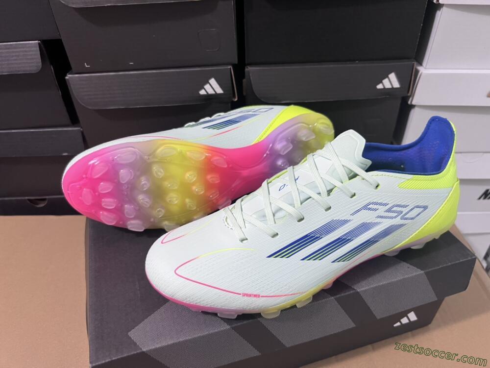 Adidas F50 Elite MG Low-Tops Soccer Cleats - Jade/Blue/Yellow