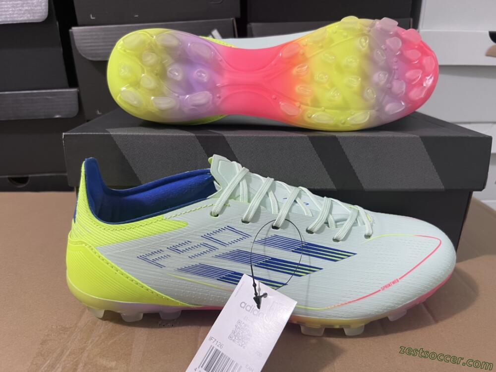 Adidas F50 Elite MG Low-Tops Soccer Cleats - Jade/Blue/Yellow