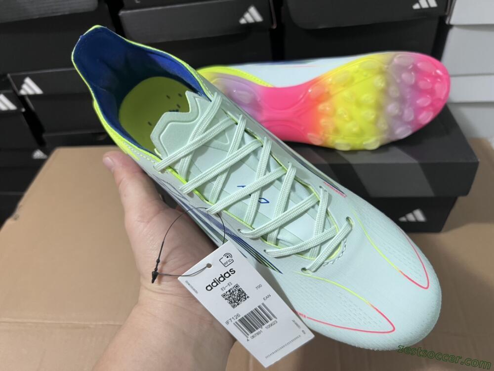 Adidas F50 Elite MG Low-Tops Soccer Cleats - Jade/Blue/Yellow